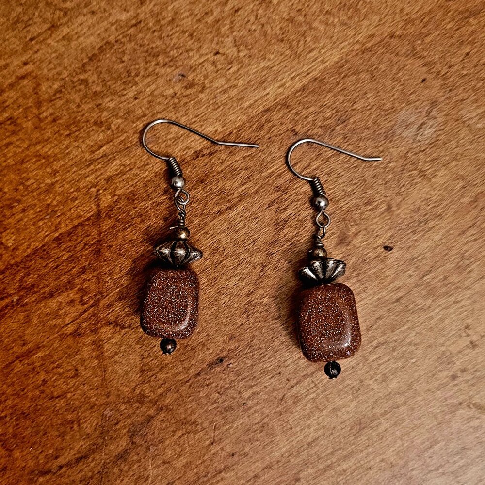 Gorgeous Goldstone Drop Earrings | 2 for $10